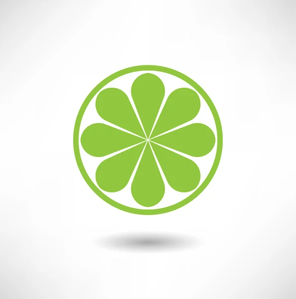 Lime slice icon — Stock Vector