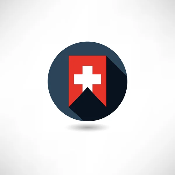 Flag of Switzerland icon — Stock Vector