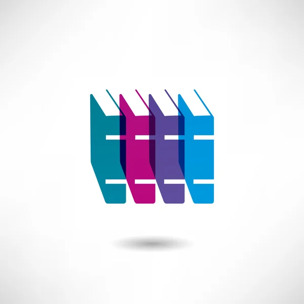 Kolor ikony książek — Wektor stockowy
