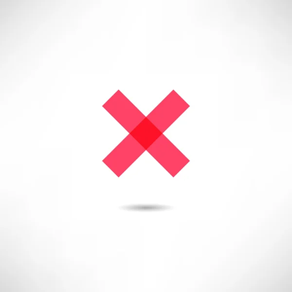 Ban cross icon — Stock Vector