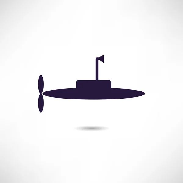 Black Submarine icon — Stock Vector