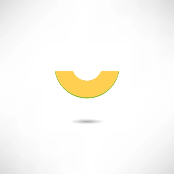 Icono de rodaja de melón — Vector de stock