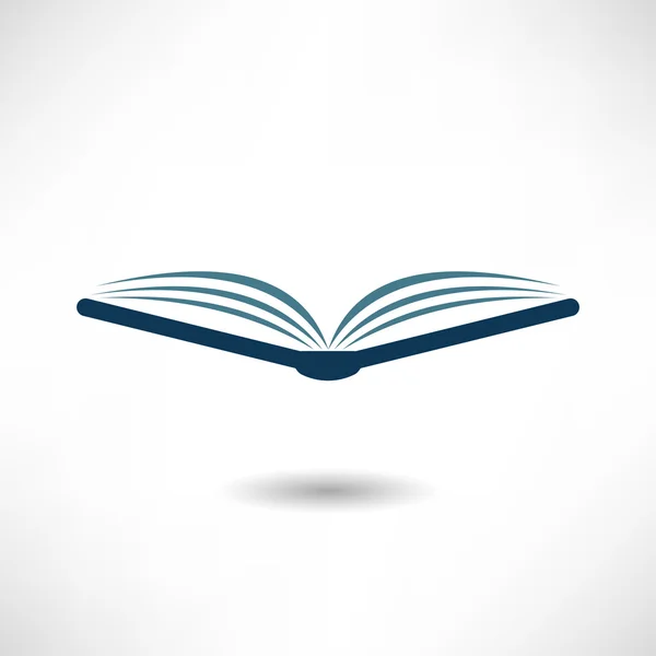 Libro abierto icono — Vector de stock