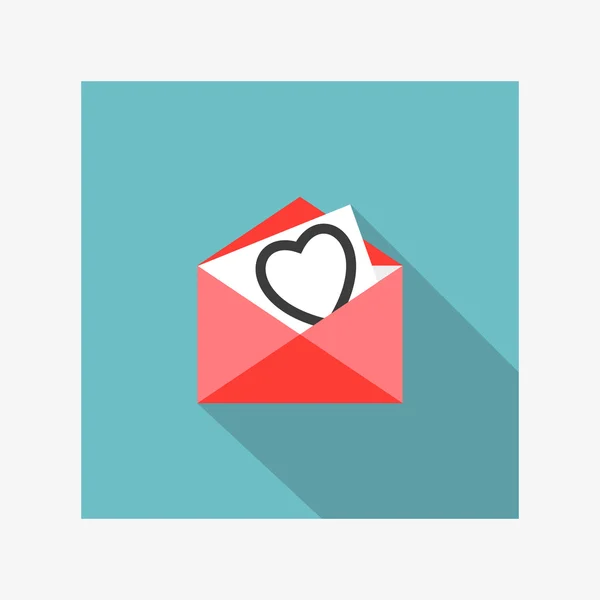 Icono de correo amor — Vector de stock