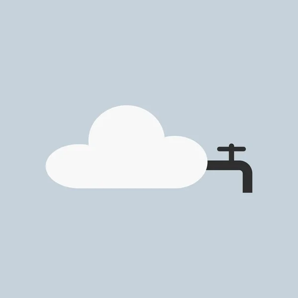 Cloud met kraan concept pictogram — Stockvector