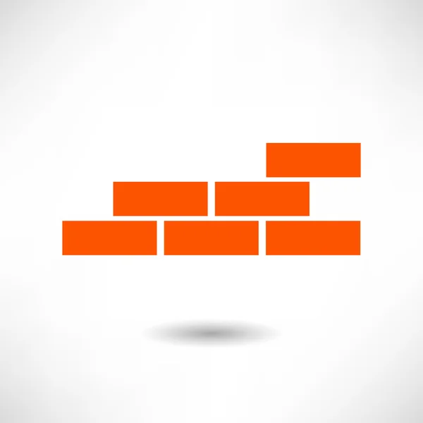 Icono de ladrillos naranja — Vector de stock