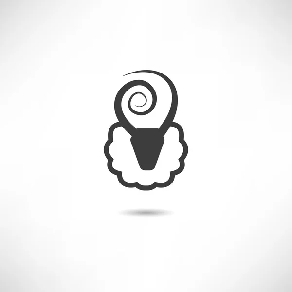 Ovejas con cuernos icono — Vector de stock