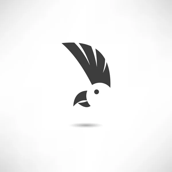 Icône tête de perroquet — Image vectorielle