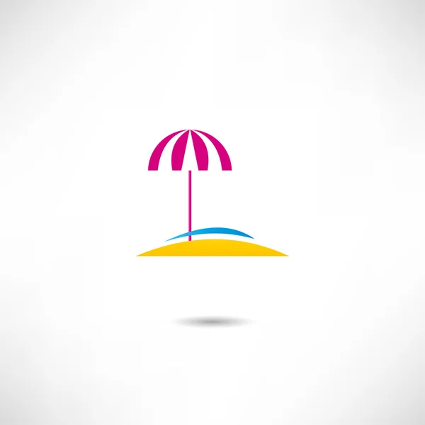 Ikona Parasol plaża — Wektor stockowy