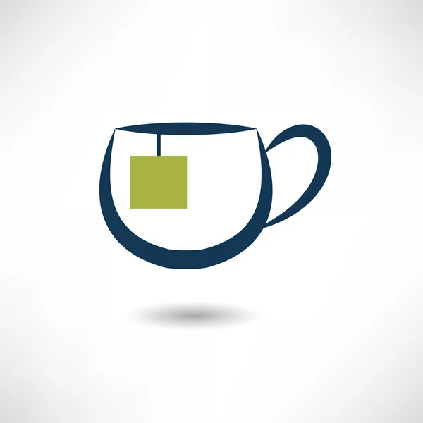 Groene thee-pictogram — Stockvector