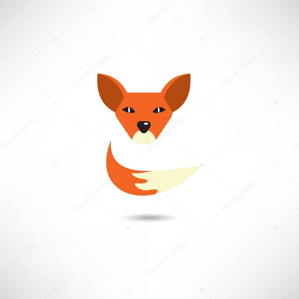 Fox head and tail icon