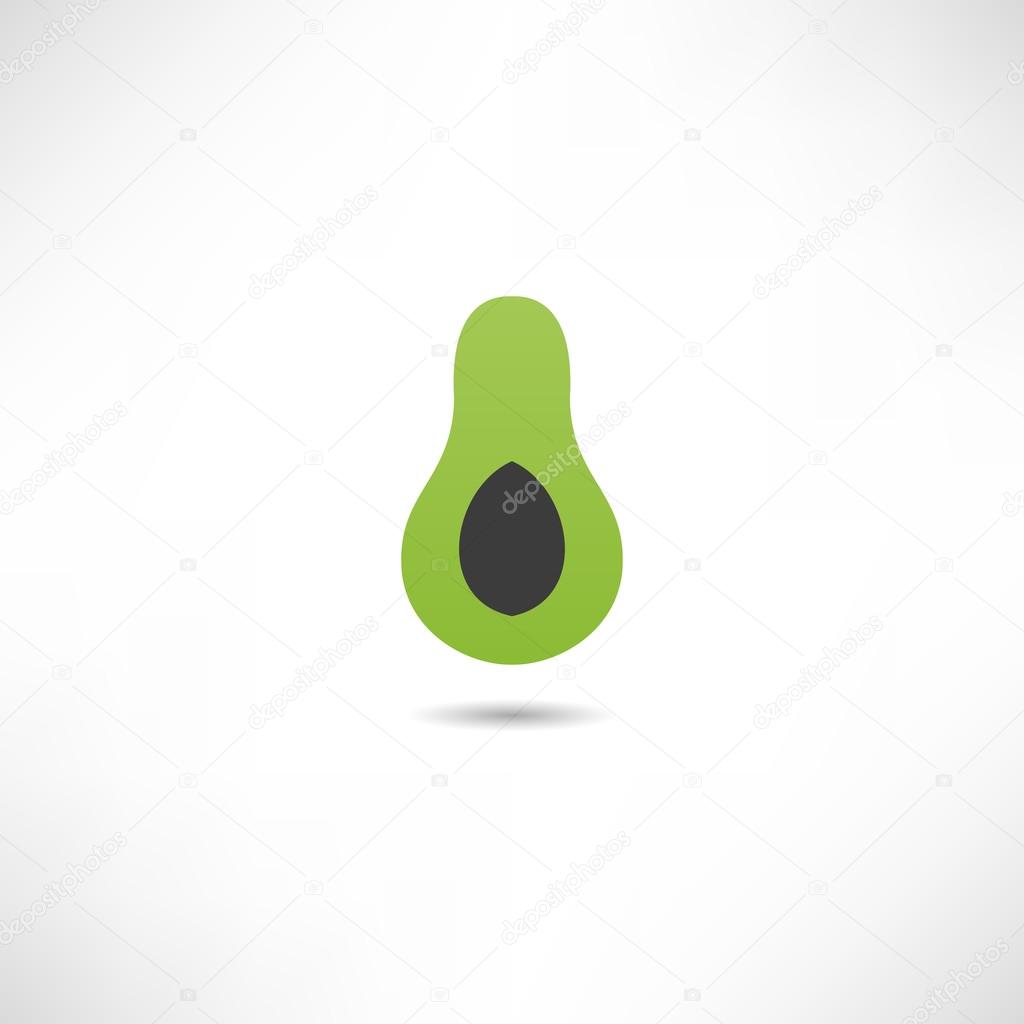 Green avocado icon
