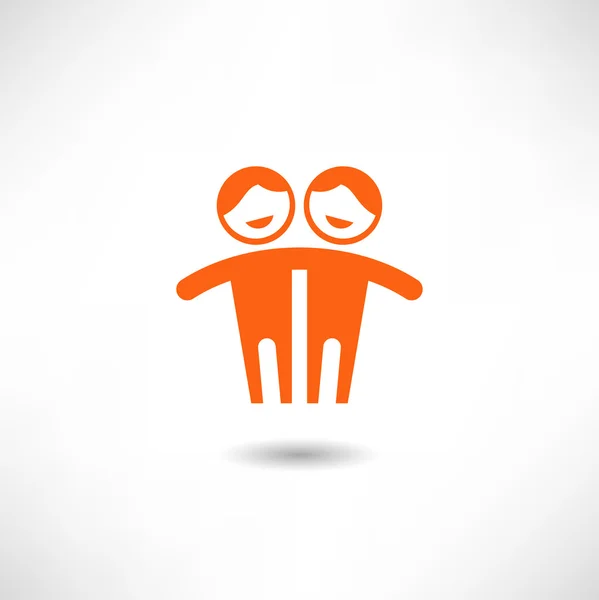 Couple Embrasser icône — Image vectorielle