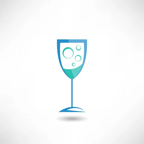 Glass of champagne icon — Stock Vector