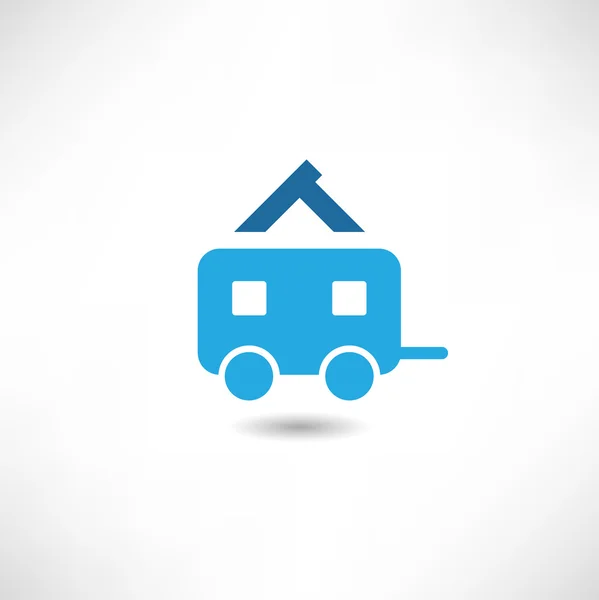 Blue Motorhome icon — Stock Vector