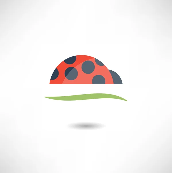 Ladybug insect icon — Stock Vector