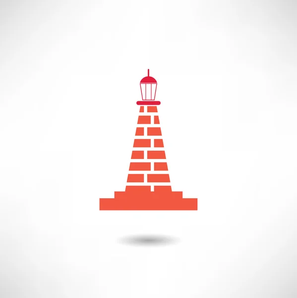 Ikona Orange Lighthouse — Wektor stockowy