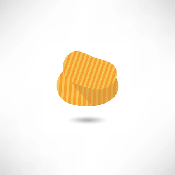 Icône chips de pomme de terre — Image vectorielle