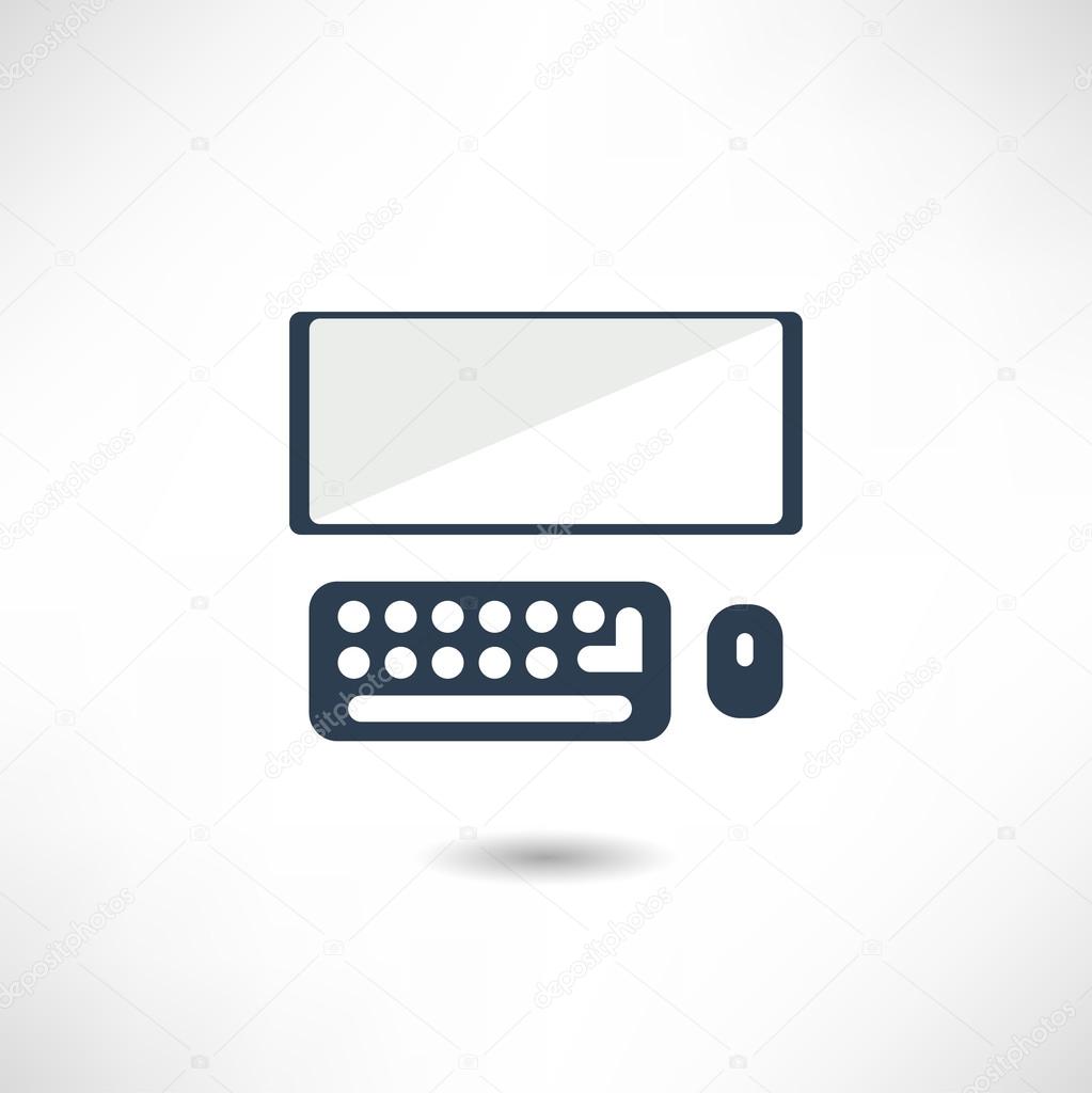 Monitor and keyboard icon Stock Vector Image by ©Alexandrovskyi 69638399