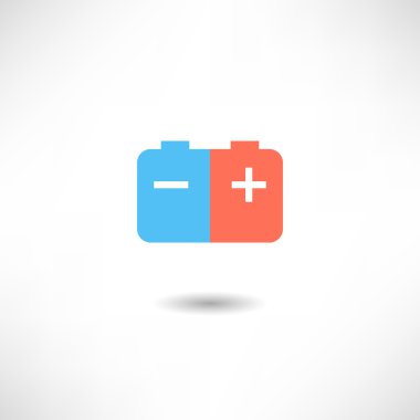 Beyaz üstündeki pil simgesi