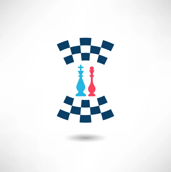Εικονίδιο σκάκι σε λευκό — Διανυσματικό Αρχείο