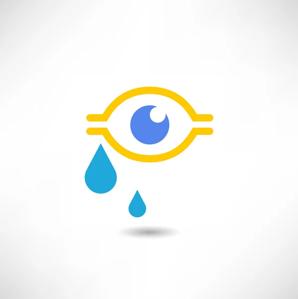 Cry icône sur blanc — Image vectorielle