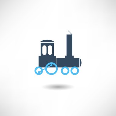 Beyaz lokomotif simgesini