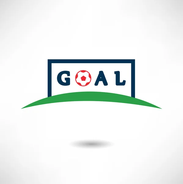 Goal in soccer icon — Stock Vector