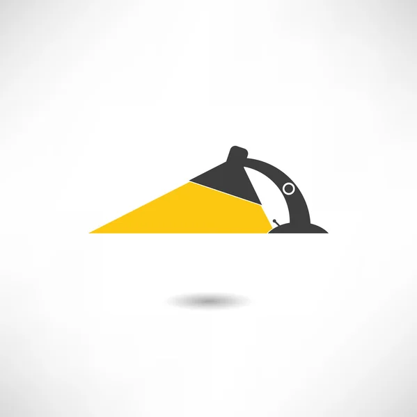 Lamp pictogram op wit — Stockvector