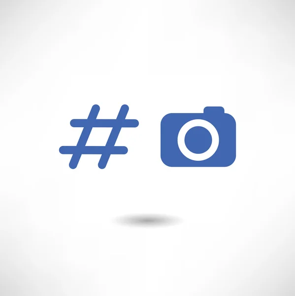 Hashtag icon on white — Stock Vector