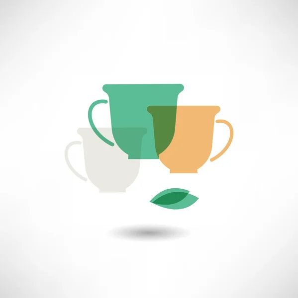 Tea icon on white — Stock Vector