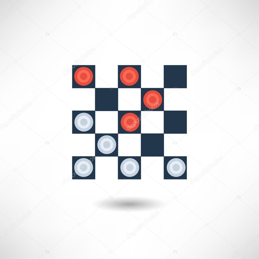 Game of checkers icon