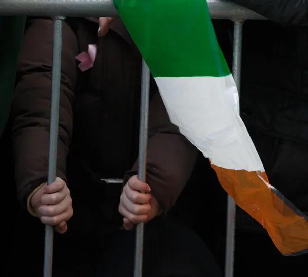 Hands and Flag — Stock Photo, Image