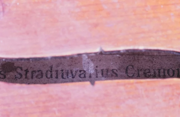 Stradivarius, ayrıntılı olarak keman — Stok fotoğraf