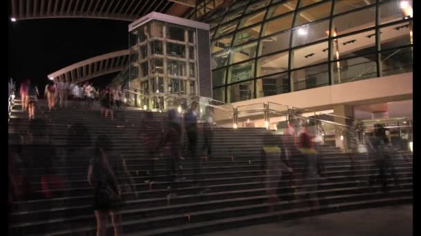 Night Crowd at Singapore — Stock Video