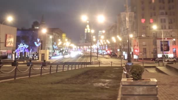 Vista de la plaza Majakovskaya — Vídeo de stock