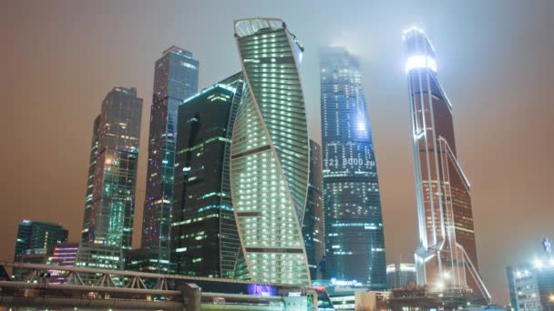 Arranha-céus moscow cidade — Vídeo de Stock
