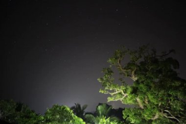 Gece gökyüzüne hareketli yıldız