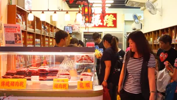 Customers In Street Shop — Stock Video