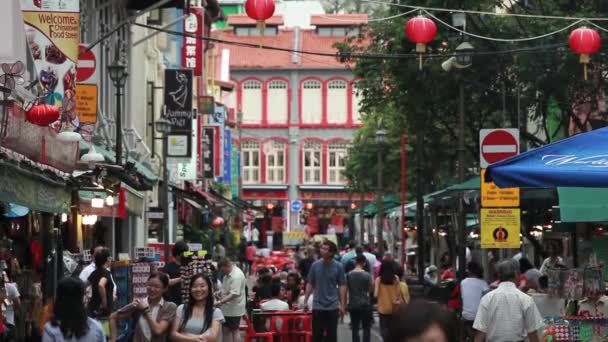 Singapore Chinatown Street — Wideo stockowe