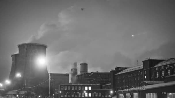 Sanayi duman fabrika yukarıda — Stok video