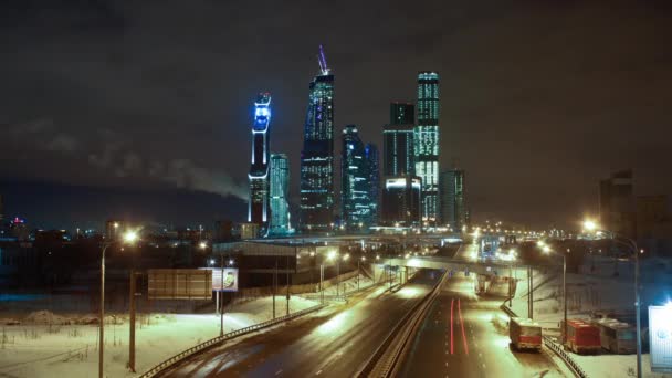 Rascacielos de la ciudad de Moscú — Vídeos de Stock