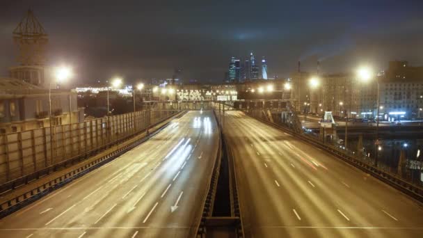 Moskauer Stadtverkehr — Stockvideo