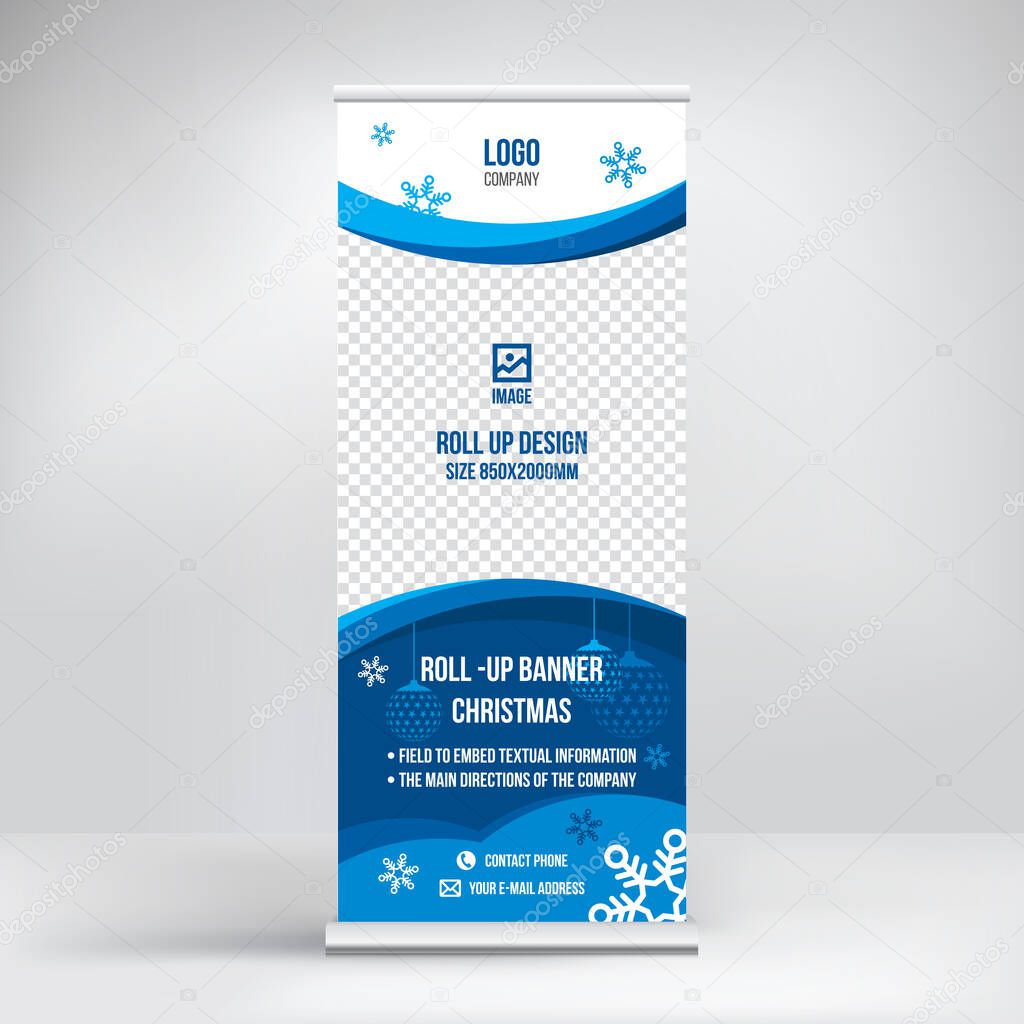 Creative new year s roll-up banner for advertising