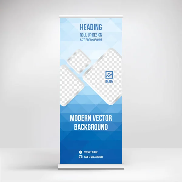 Yuvarlanan reklam standı, taşınabilir bir afişin modern tasarımı