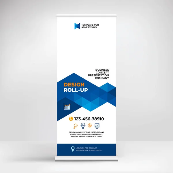 Yuvarlanan reklam standı, taşınabilir bir afişin modern tasarımı