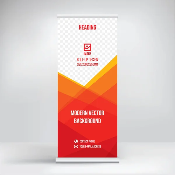 Yuvarlanan reklam standı, taşınabilir bir afişin modern tasarımı