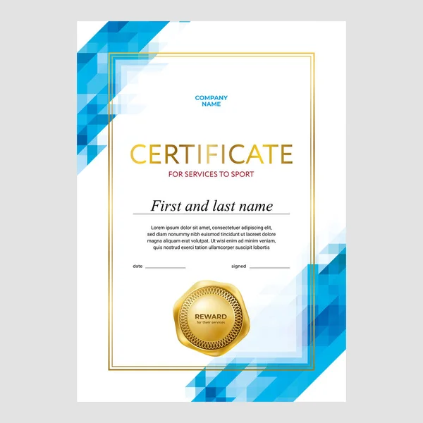 Sertifika tasarımı, diploma, modern geometrik tasarım