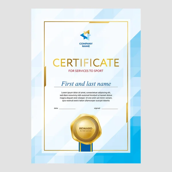 Sertifika tasarımı, diploma, modern geometrik tasarım