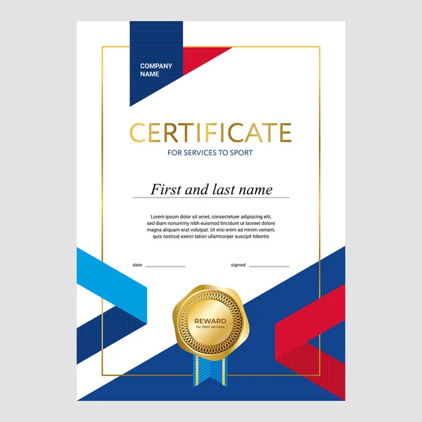 Design of certificate, diploma, modern geometric design — Stock Vector